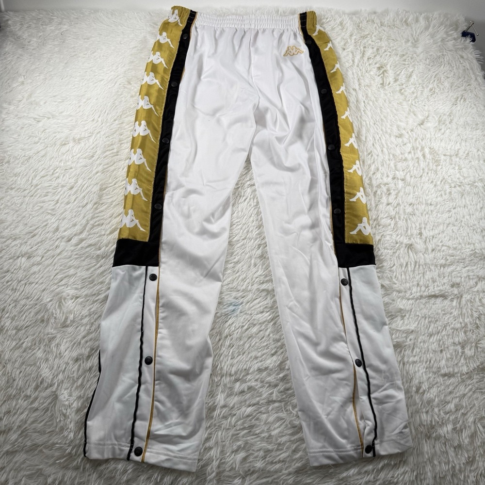 Kappa Sweatpants Men Medium Gold Logo Jogger Fit Streetwear Casual Athletic Pant - Picture 16 of 16